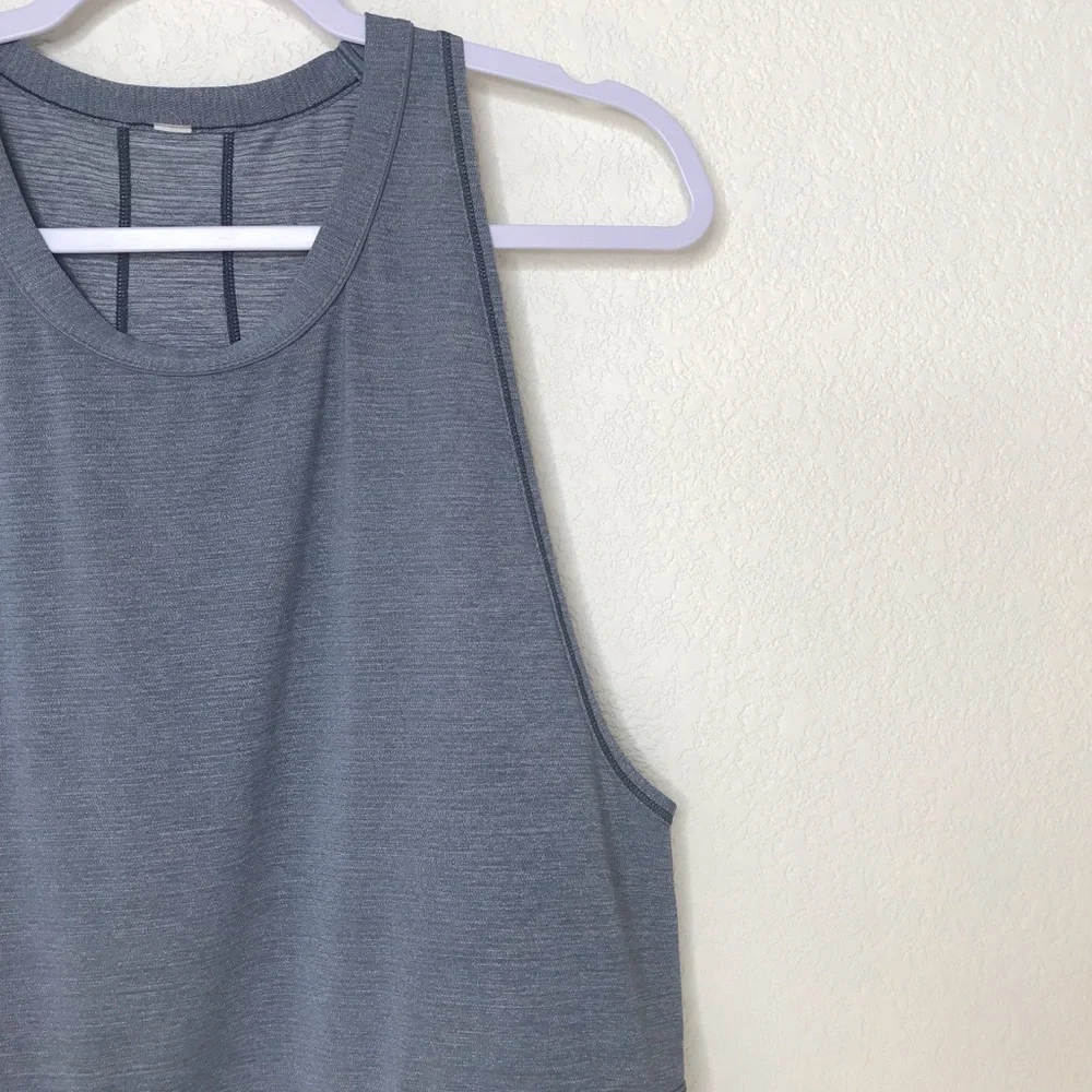LULULEMON Pace Perfect Tank Heathered Sterling